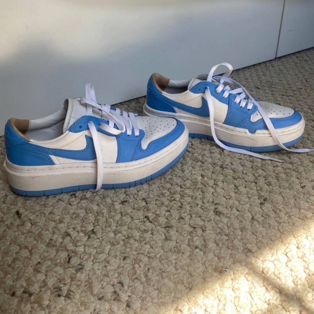 Carolina Blue Nike Platform Low Dunks